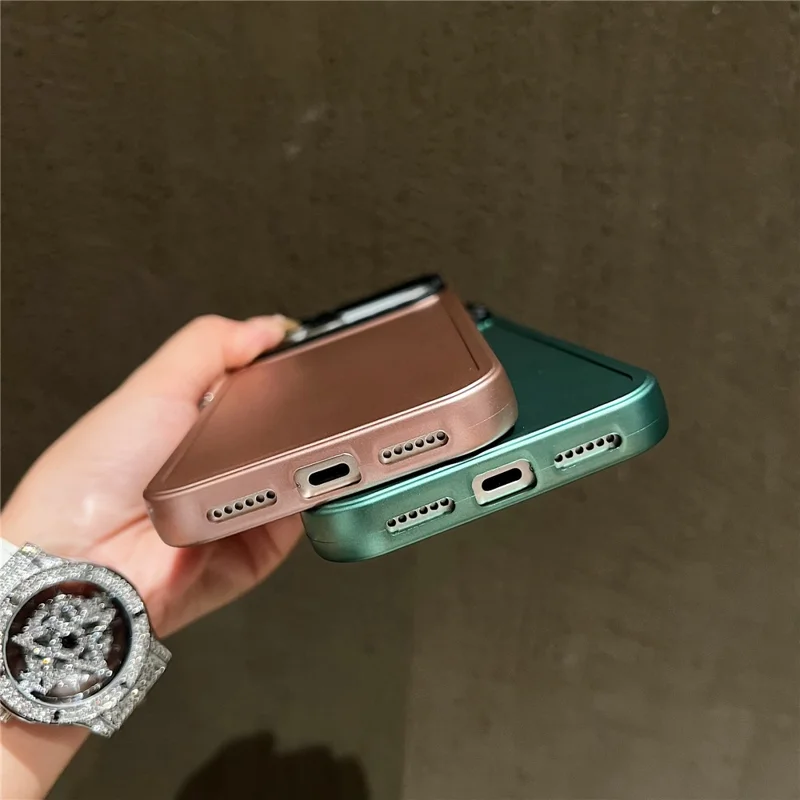 For iPhone 17 Pro Case Black Lens Frame Metal Paint Finish PC + TPU Phone Back Cover - Black