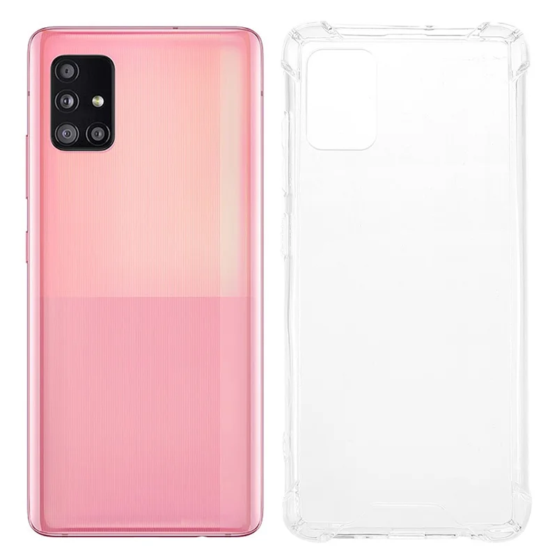 Pour Samsung Galaxy A51 5G SM-A516 Étui Coins renforcés Acrylique + Couverture de téléphone TPU transparente
