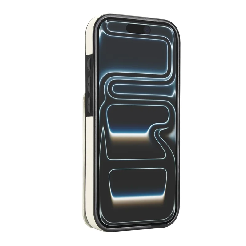 Custodia iPhone 17 Pro Cerniera RFID Blocking Pelle Vintage + Custodia Telefonica TPU con Supporto - Bianco