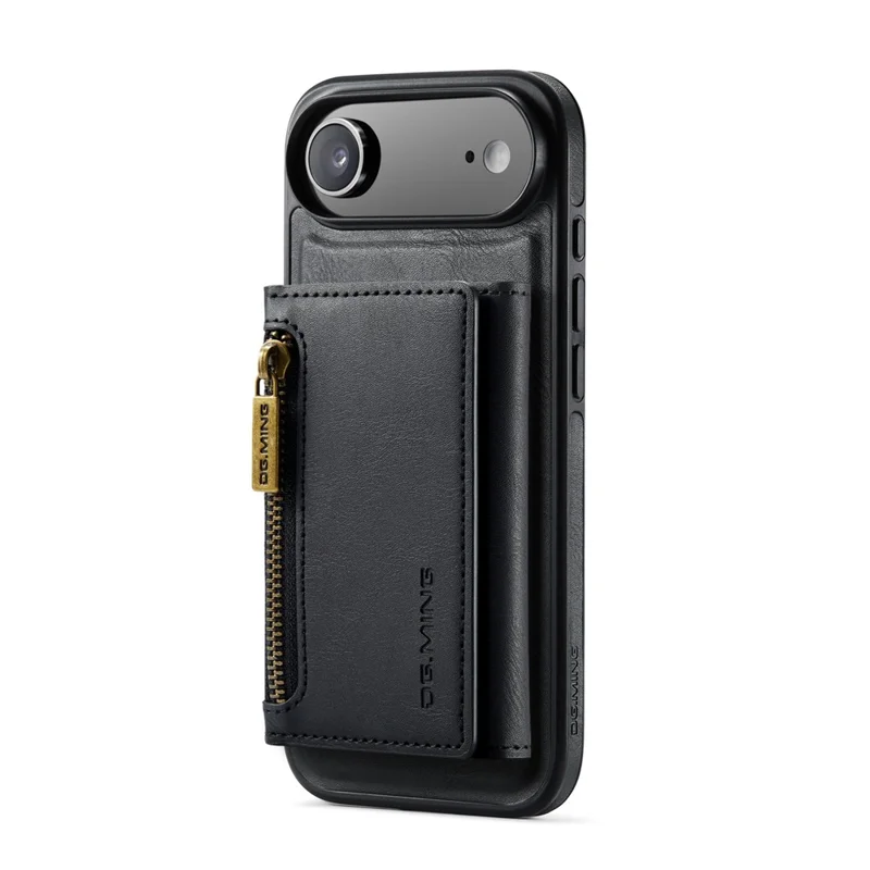 DG.MING M5 Series For iPhone Air Case Detachable Magnetic Leather Phone Cover with Card Slots - Black