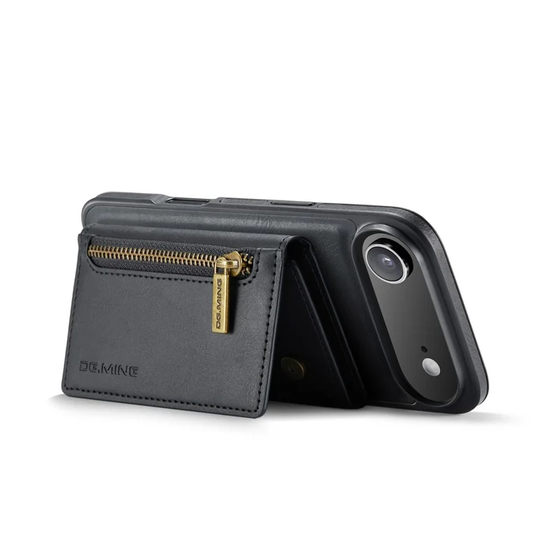 DG.MING M5 Series For iPhone Air Case Detachable Magnetic Leather Phone Cover with Card Slots - Black