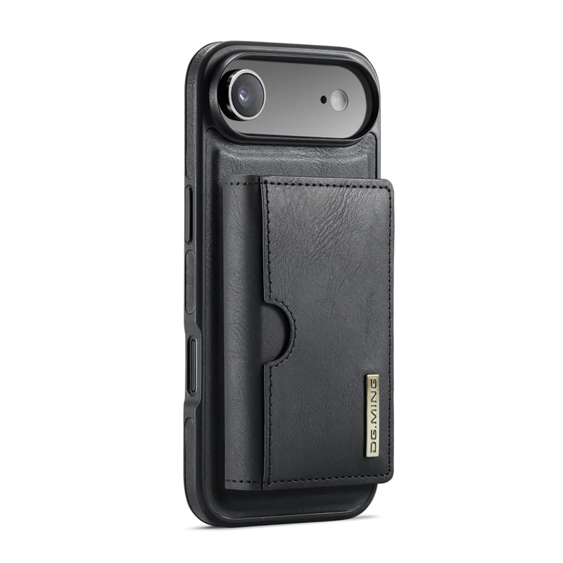 DG.MING M6 Series For iPhone Air Case Magnetic Wallet PU + PC + TPU Phone Cover - Black