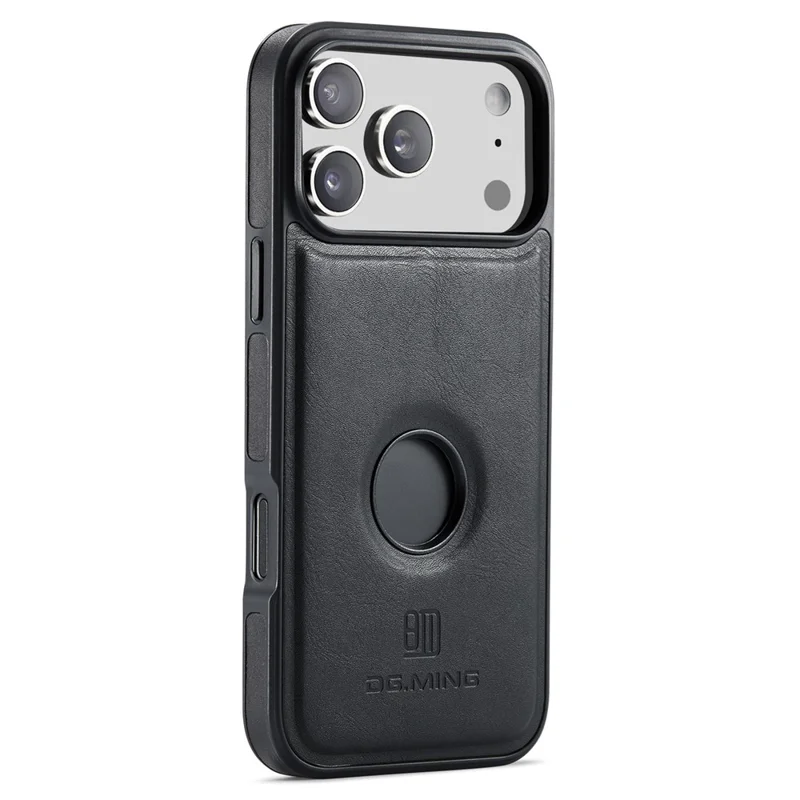 DG.MING M6 Series For iPhone 18 Pro / 17 Pro Case Magnetic Wallet PU + PC + TPU Phone Cover - Black