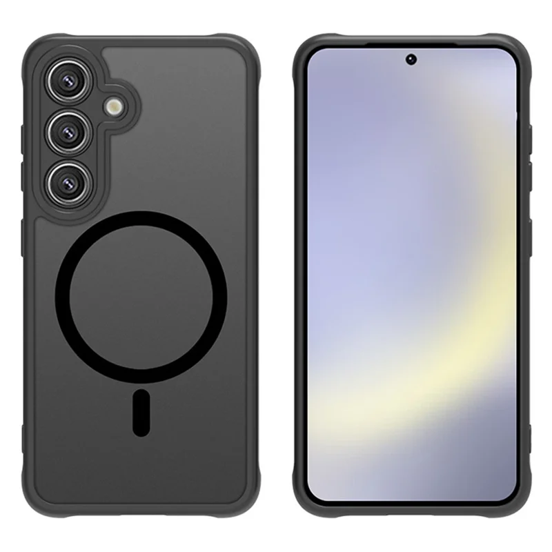 Capa para Samsung Galaxy S25 Compatível com MagSafe Pele-Toque PC + Capa Traseira Fosca de TPU