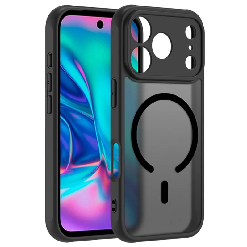 Funda para iPhone 17 Pro Max Compatible con MagSafe, Cubierta Trasera de PC + TPU Mate con Textura de Piel