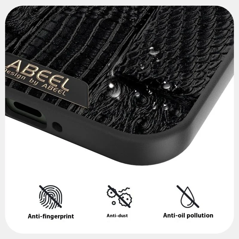 Étui ABEEL pour Xiaomi 17 Compatible avec MagSafe Texture Bestiale Micro-Gravé Coque Arrière - Noir