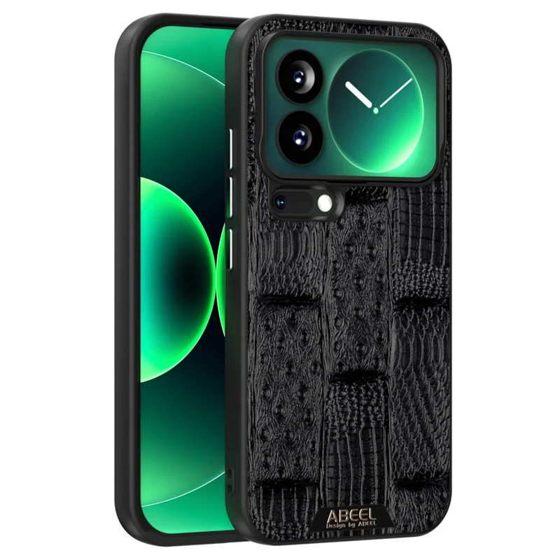 ABEEL For Xiaomi 17 Pro Magnetic Case Beast Texture Micro-Embossing Back Cover - Black
