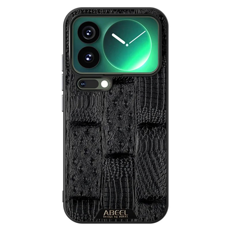 ABEEL For Xiaomi 17 Pro Magnetic Case Beast Texture Micro-Embossing Back Cover - Black