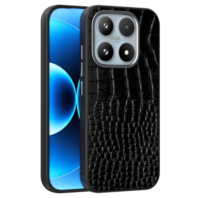ABEEL Für Xiaomi 17 Hülle Kompatibel mit MagSafe Krokodil-Textur Mikro-Prägung Rückseite Cover - Schwarz