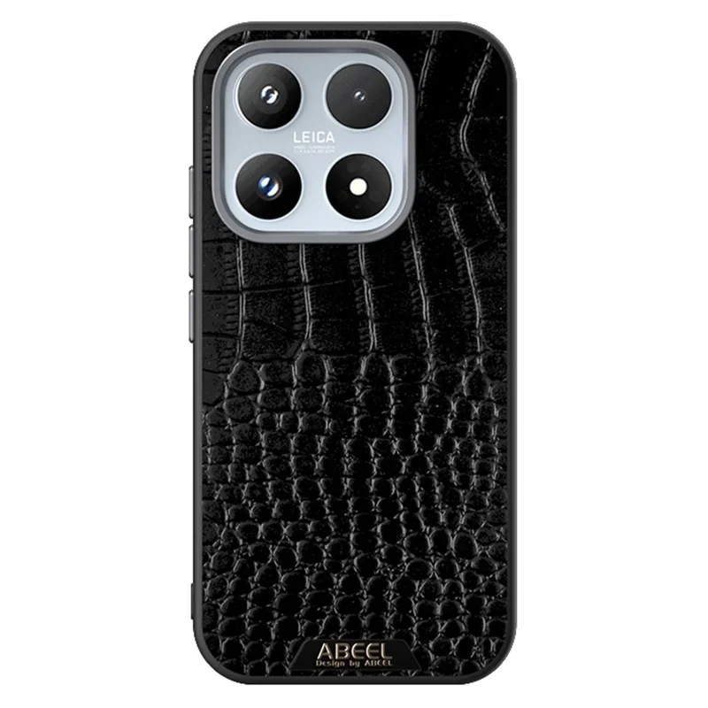 ABEEL Für Xiaomi 17 Hülle Kompatibel mit MagSafe Krokodil-Textur Mikro-Prägung Rückseite Cover - Schwarz