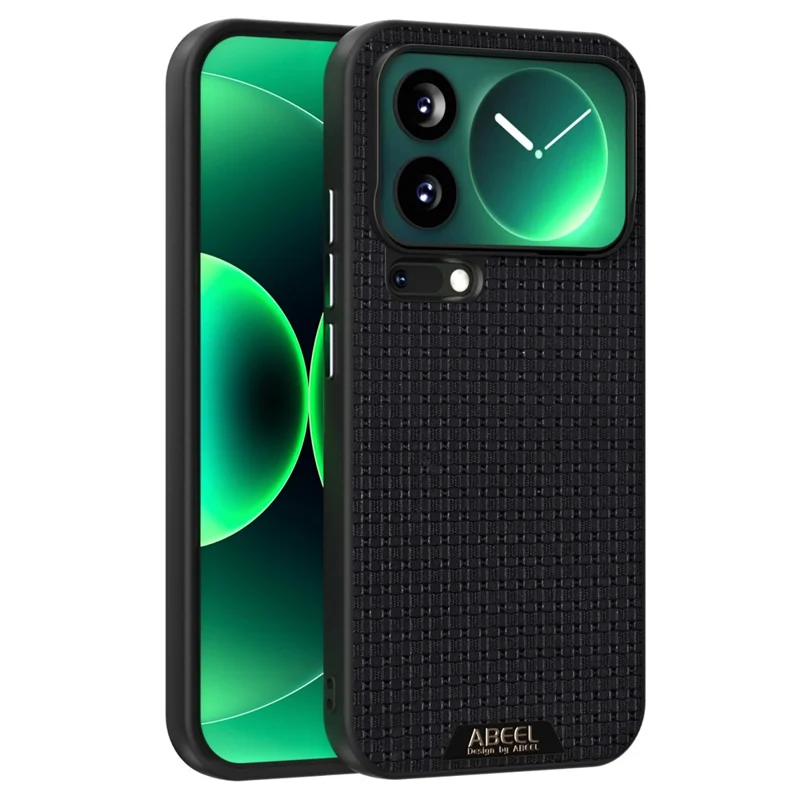 ABEEL For Xiaomi 17 Pro Max Magnetic Case Textured Micro-Embossing Back Cover - Black