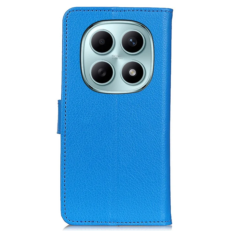 Xiaomi Redmi Note 15 5G (Cina) Custodia Portafoglio in Pelle PU Texture Litchi - Blu