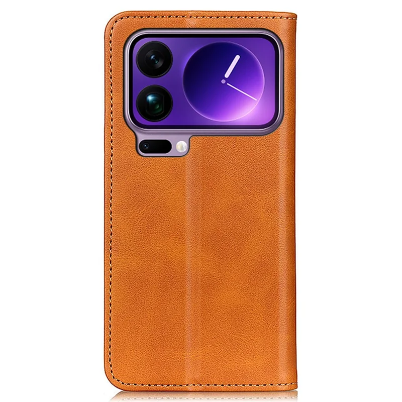 Capa Xiaomi 17 Pro Split Leather Flip Wallet - Marrom