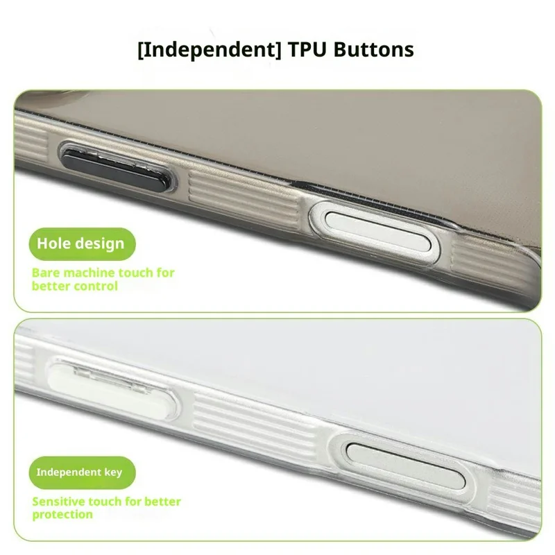 Achat en Vrac pour Étui iPhone Air Quatre Coins Anti-Chute TPU PC Housse de Protection avec Dragonne - Blanc / Bouton Blanc