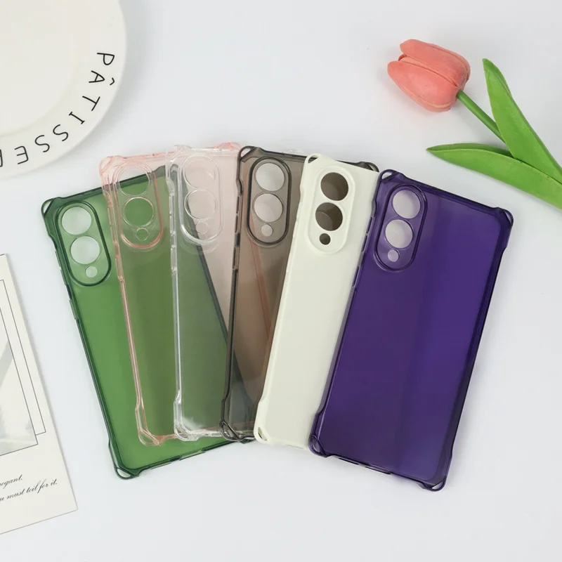 Bulk Purchasing For Samsung Galaxy S25 Edge Case Four Corner Anti Drop 1.5mm TPU Phone Back Cover - Transparent Purple