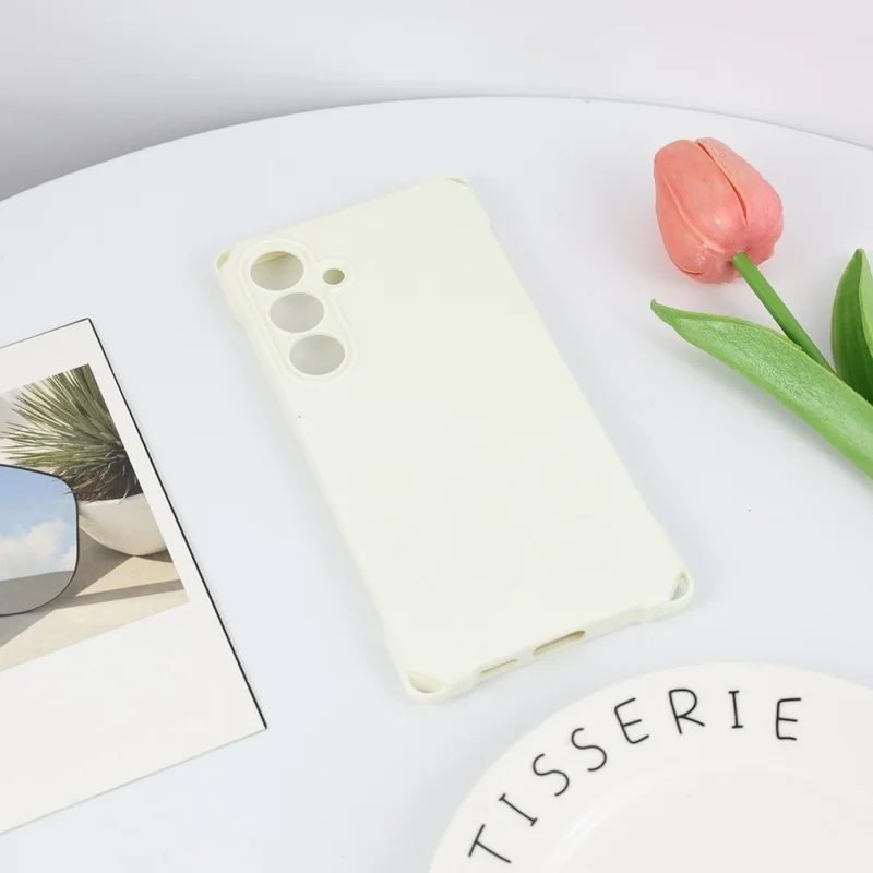 Acquisto all'ingrosso per Samsung Galaxy S25 Case Four Corner Anti Drop 1.5mm TPU Phone Back Cover - Bianco