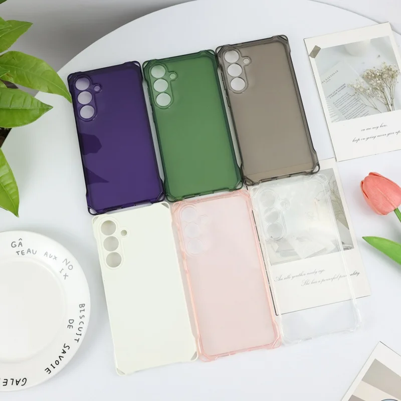 Acquisto all'ingrosso per Samsung Galaxy S25 Case Four Corner Anti Drop 1.5mm TPU Phone Back Cover - Bianco