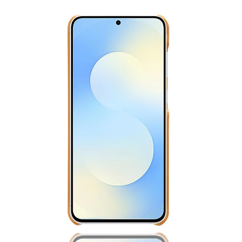 Samsung Galaxy S25 FE Hülle Dual-Kartensteckplätze PU-Leder + Hartplastik-Handyhülle - Orange