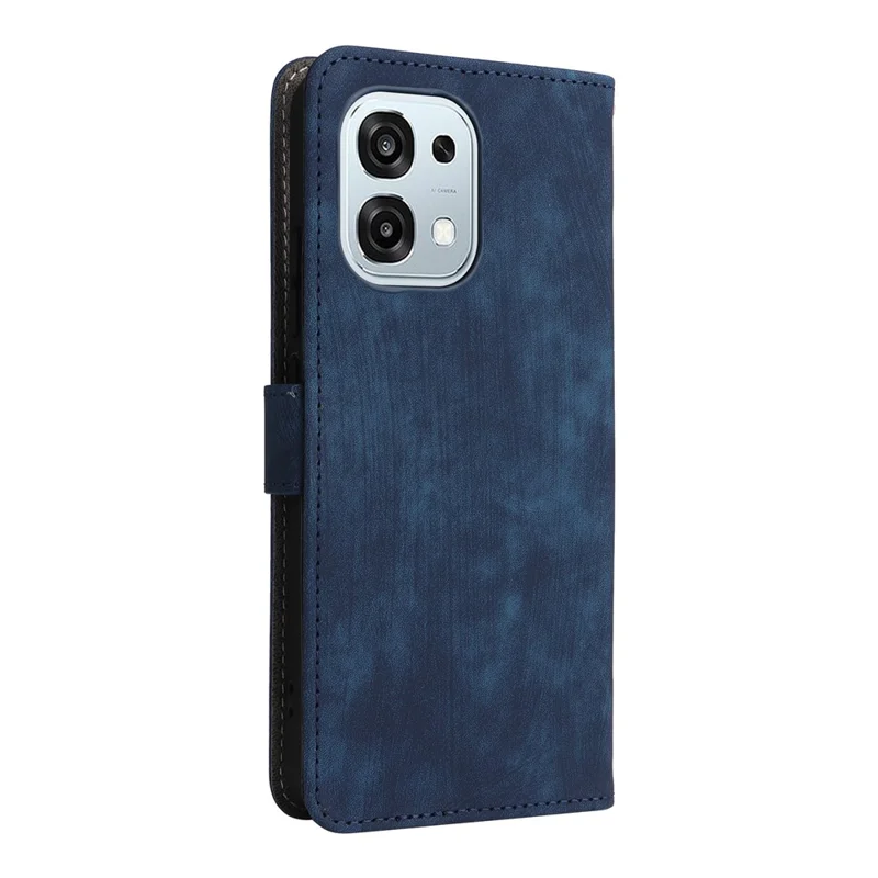 PU Leather Case for Oppo A6 Pro 4G / A6 Pro 5G / F31 5G Stand Wallet RFID Blocking Phone Cover with Strap - Blue