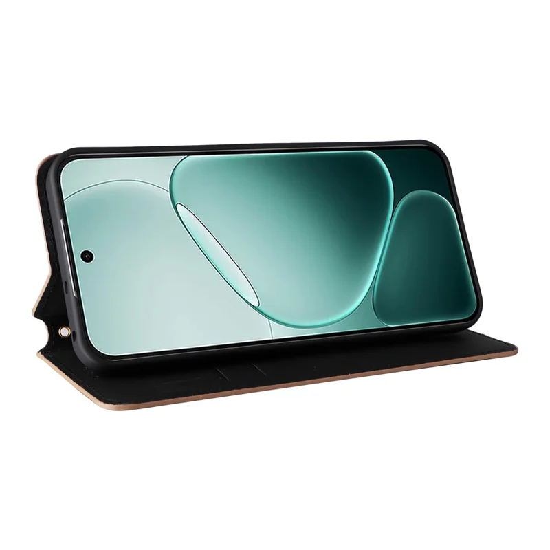 Læderetui til Oppo A6 Pro 4G / A6 Pro 5G / F31 5G Wallet med Rombepræget Telefonbeskyttelse - Brun