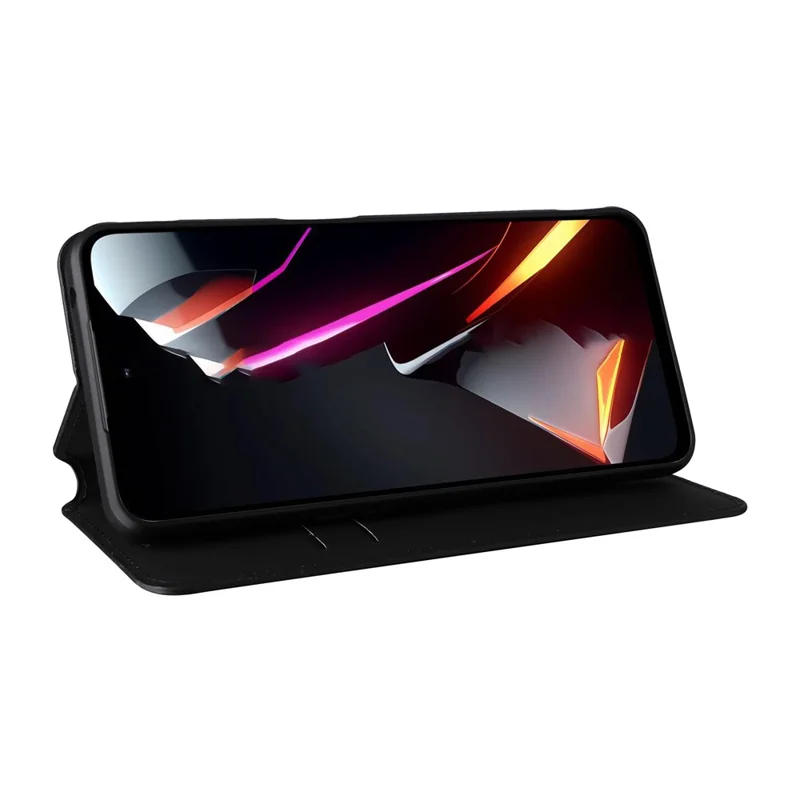 For ZTE nubia Neo 2 5G Case Wallet Rhombus Imprinted Leather Phone Cover - Black