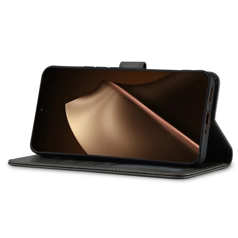 Funda LC.IMEEKE para Xiaomi 15T Pro, Textura de Cuero de Ternero, Soporte de Cartera, Cubierta de Teléfono - Gris