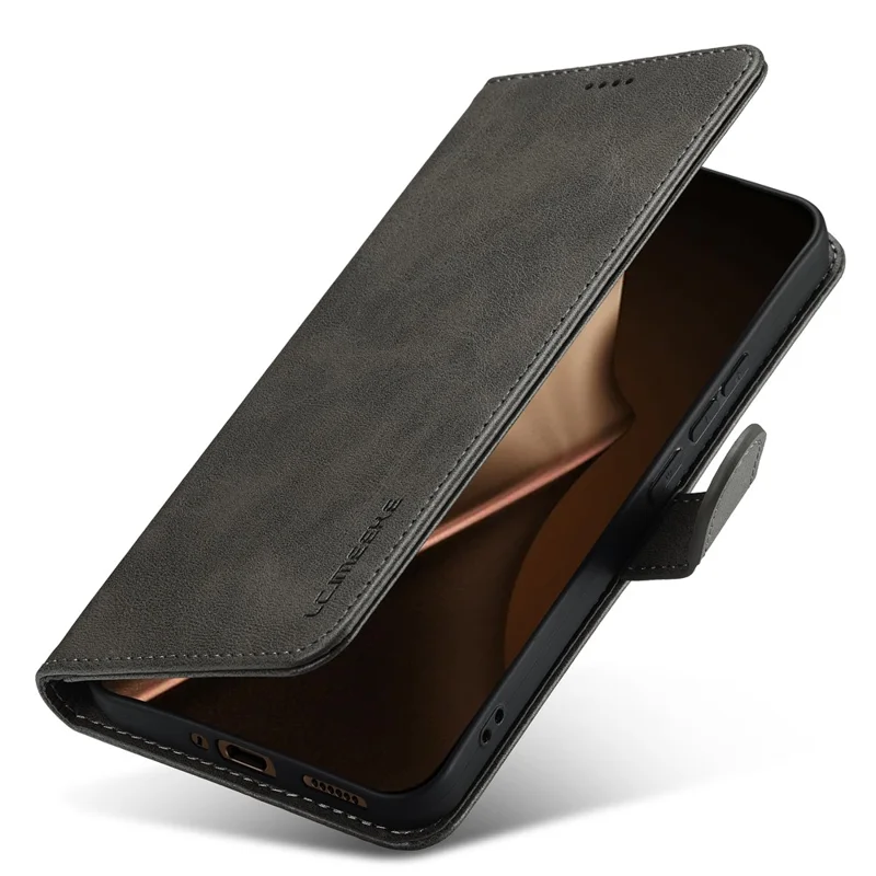 Funda LC.IMEEKE para Xiaomi 15T Pro, Textura de Cuero de Ternero, Soporte de Cartera, Cubierta de Teléfono - Gris