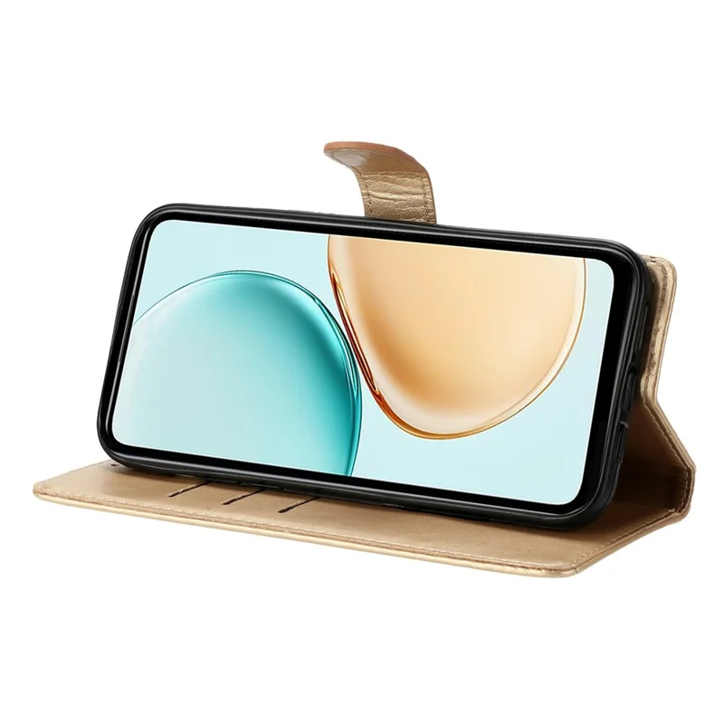 Xiaomi Redmi Note 15 Pro 5G Brieftasche Handyhülle Schmetterling Blumen Prägung Leder Flip Cover mit Riemen - Gold