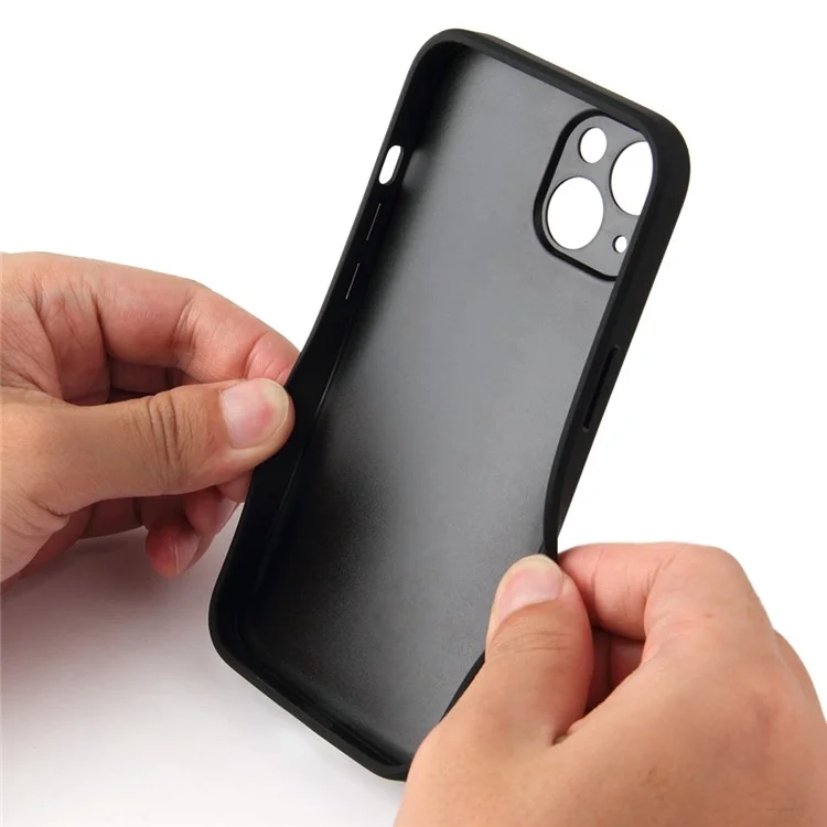 For iPhone 14 Plus Car Mount Kickstand Hybrid Case PU Leather Coated PC+TPU Anti-Scratch Phone Cover - Leopard