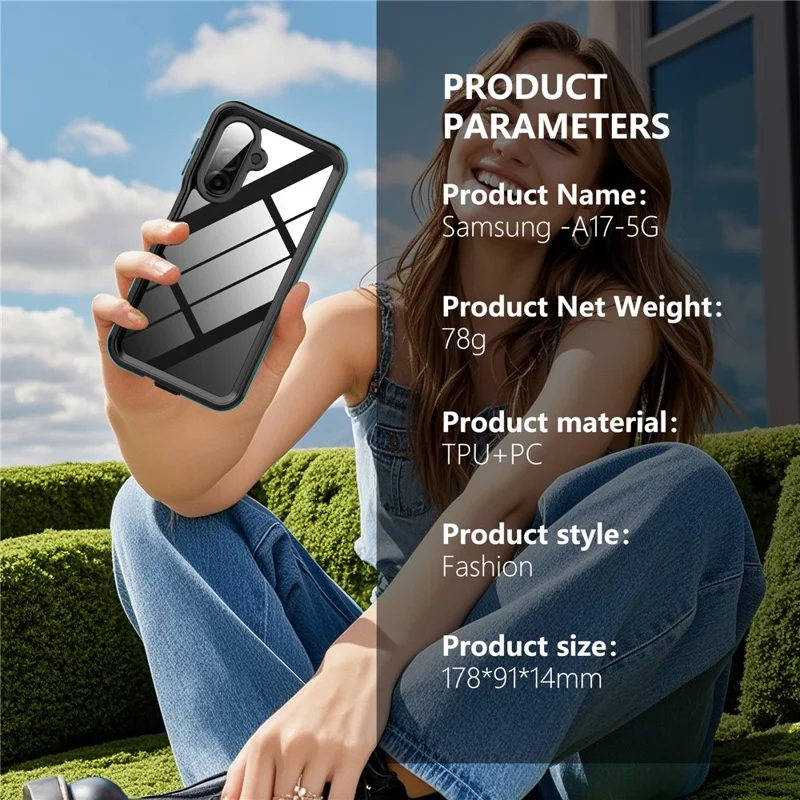 REDPEPPER For Samsung Galaxy A17 5G / A17 4G Case IP68 Waterproof PC + TPU Phone Cover - Blue