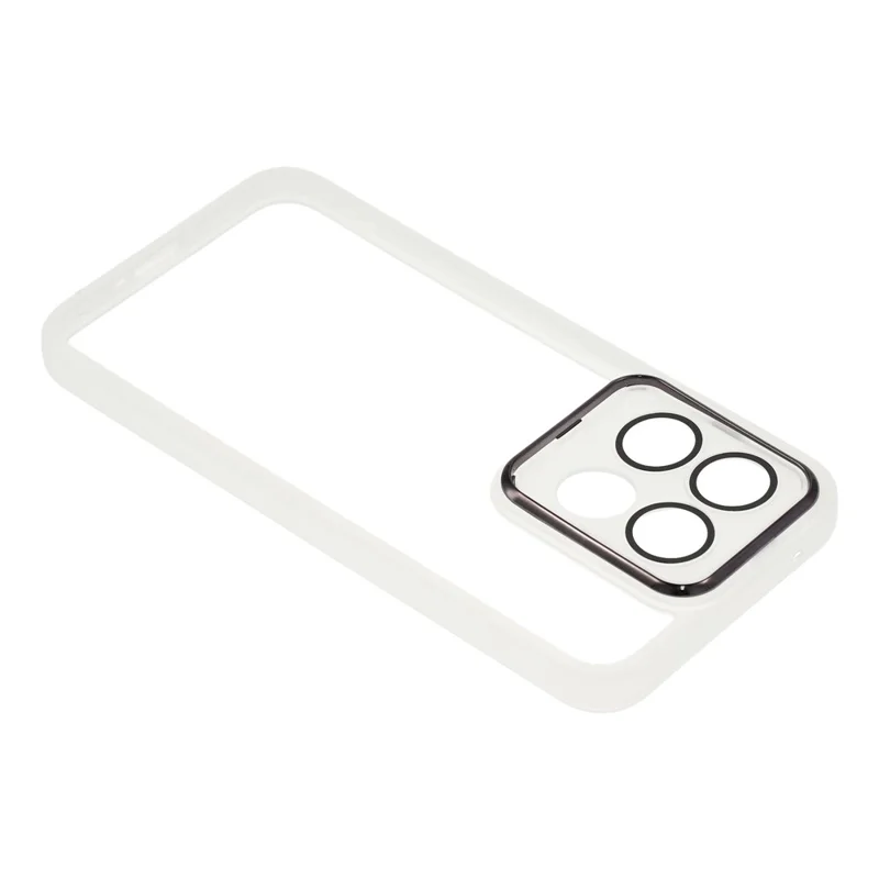 Fodral för Xiaomi 15T med elektropläterad kameraram TPU-täckning - Transparent vit