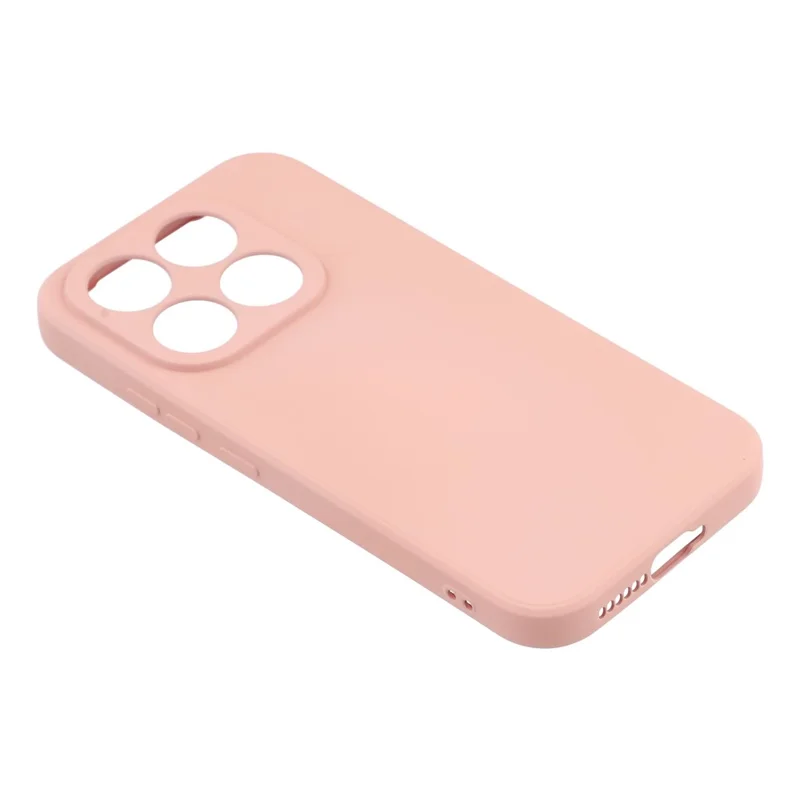 For Xiaomi 17 Case TPU Back Soft Anti-Scratch Fiber Lining Phone Cover - Pink