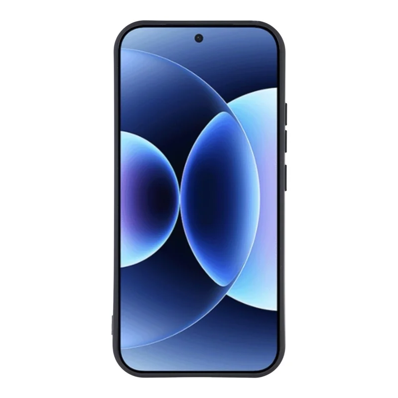 For Xiaomi 17 Case TPU Back Soft Anti-Scratch Fiber Lining Phone Cover - Black