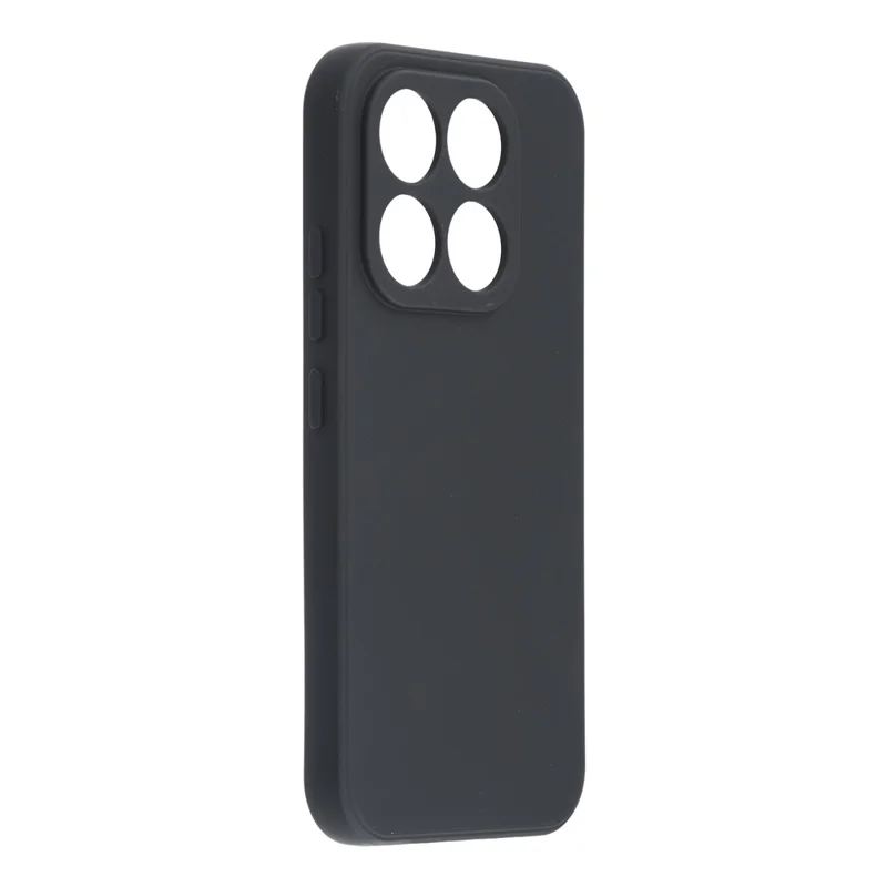 For Xiaomi 17 Case TPU Back Soft Anti-Scratch Fiber Lining Phone Cover - Black