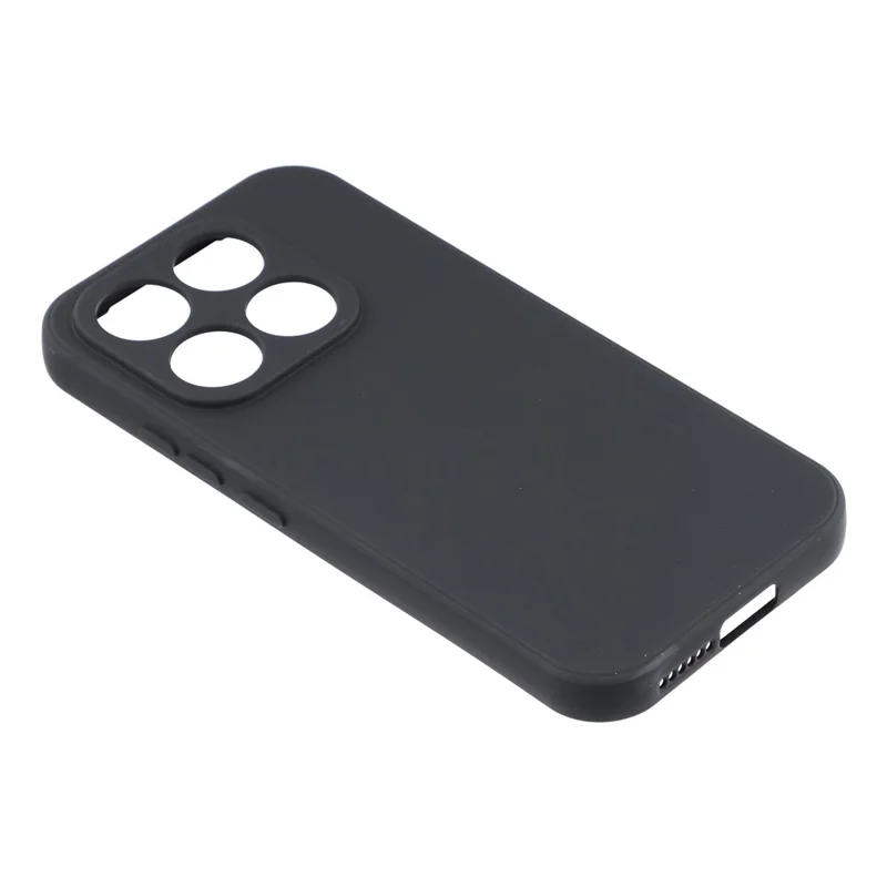 For Xiaomi 17 Case TPU Back Soft Anti-Scratch Fiber Lining Phone Cover - Black