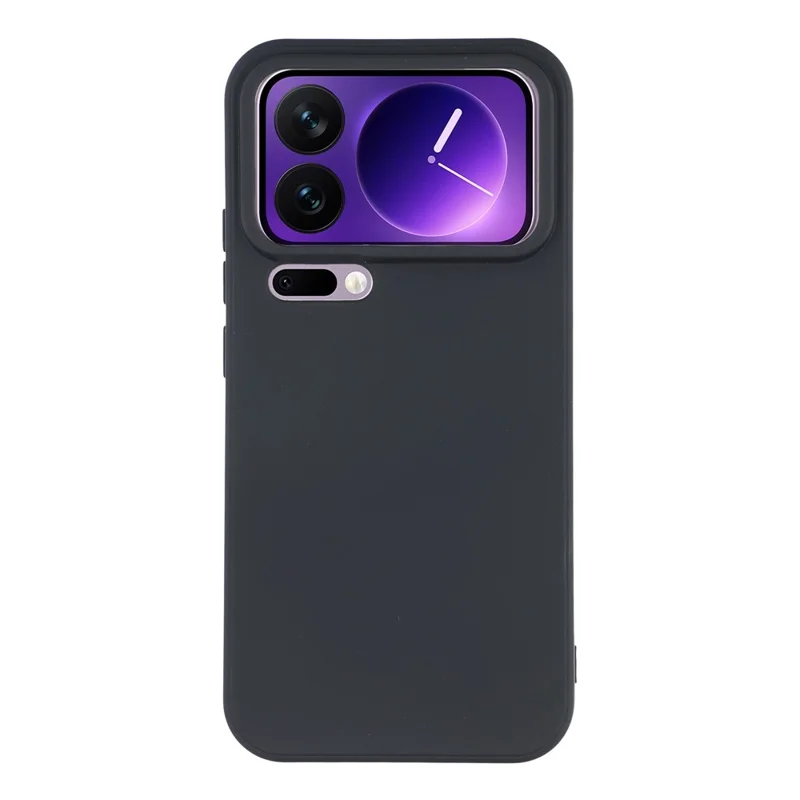 For Xiaomi 17 Pro Case TPU Back Soft Anti-Scratch Fiber Lining Phone Cover - Black