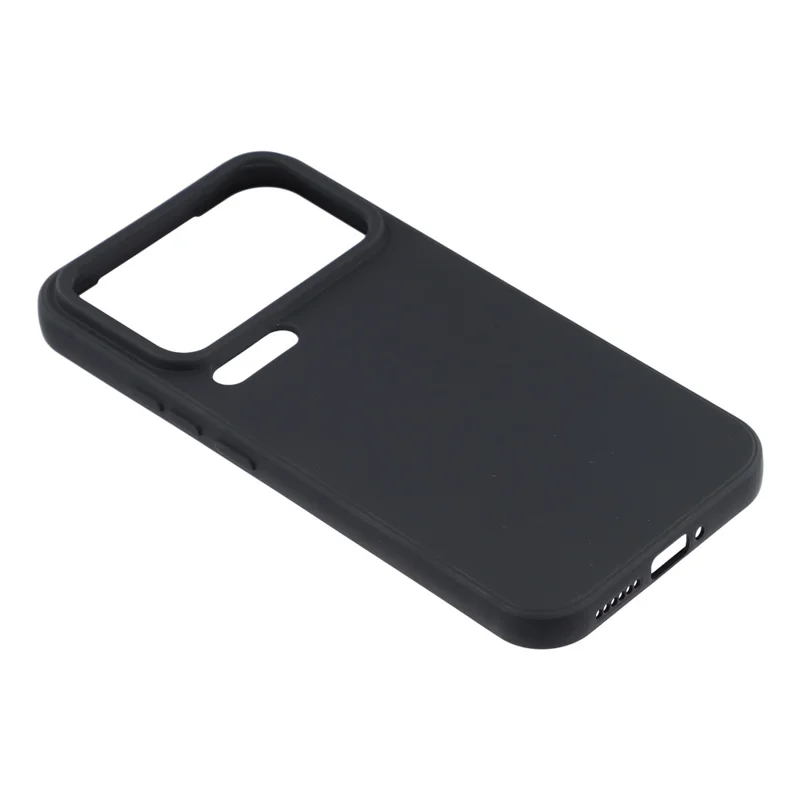 For Xiaomi 17 Pro Case TPU Back Soft Anti-Scratch Fiber Lining Phone Cover - Black