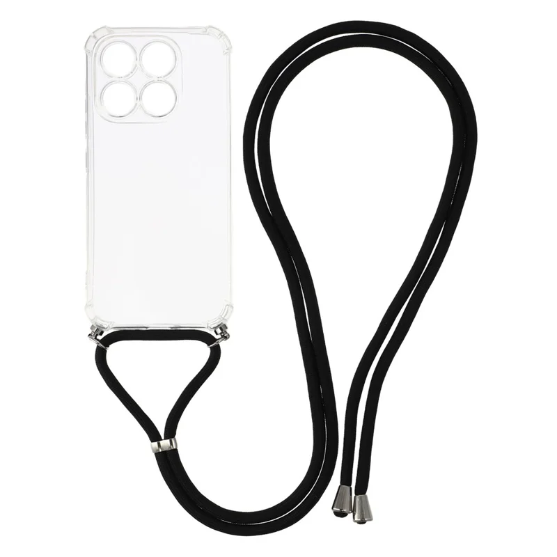 Obudowa na Xiaomi 17 z wzmocnionymi narożnikami, przezroczysta obudowa TPU z linką