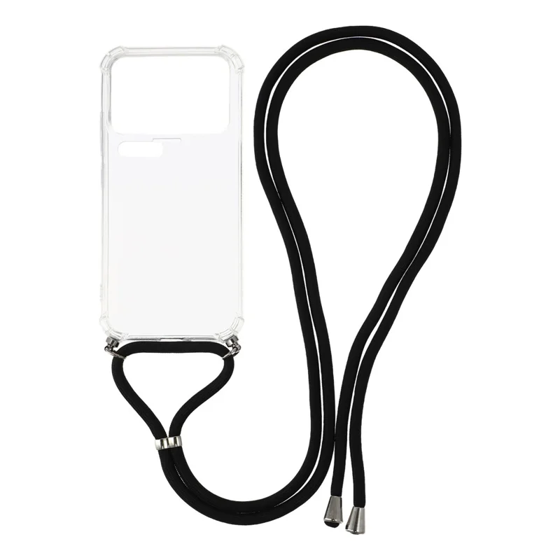 For Xiaomi 17 Pro Case Reinforced Corner TPU Clear Phone Cover with Lanyard