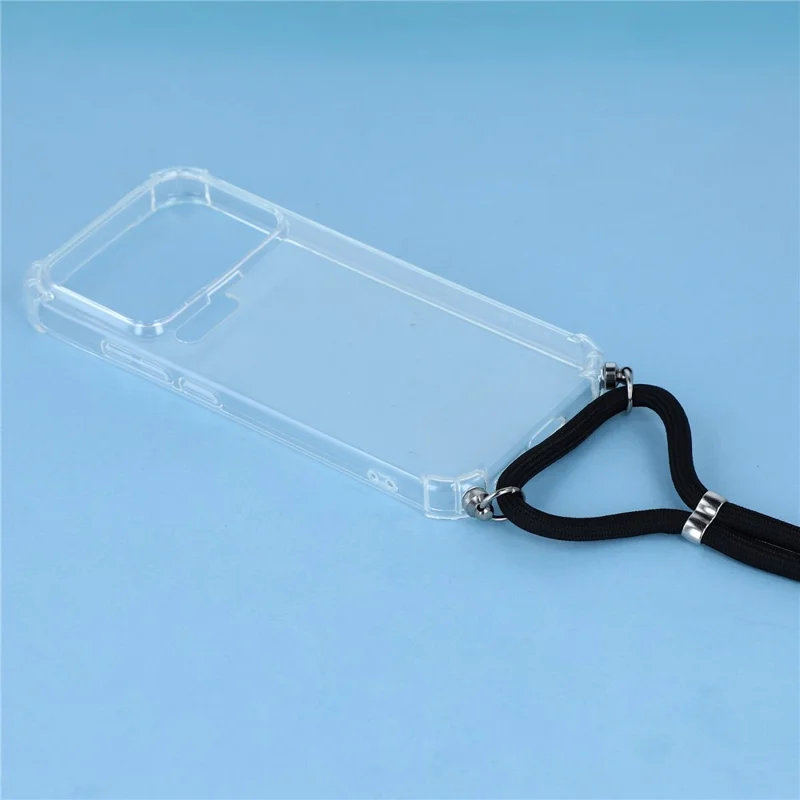 For Xiaomi 17 Pro Case Reinforced Corner TPU Clear Phone Cover with Lanyard