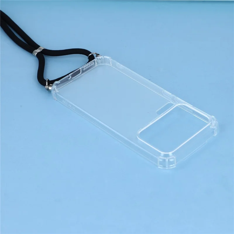 For Xiaomi 17 Pro Max Case Reinforced Corner TPU Clear Phone Cover with Lanyard