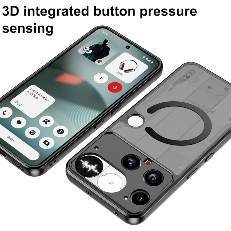 For Nothing Phone (3) 5G Case Translucent Matte PC + TPU Phone Cover Magnetic Case