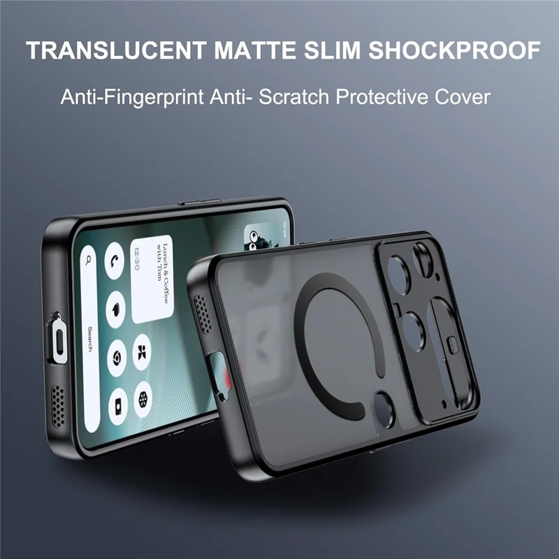 For Nothing Phone (3) 5G Case Translucent Matte PC + TPU Phone Cover Magnetic Case