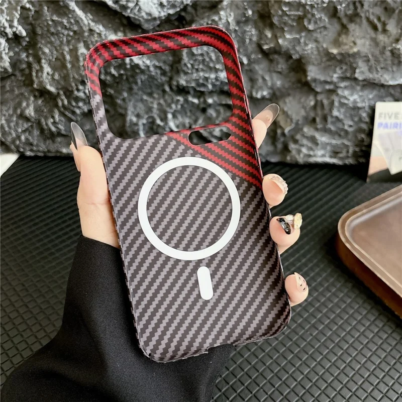 For Xiaomi 17 Pro Case Carbon Fiber Texture PC + TPU Phone Cover Magnetic Case - Sunset