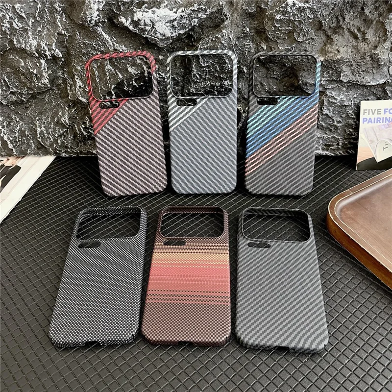 For Xiaomi 17 Pro Case Carbon Fiber Texture PC + TPU Phone Cover Magnetic Case - Sunset