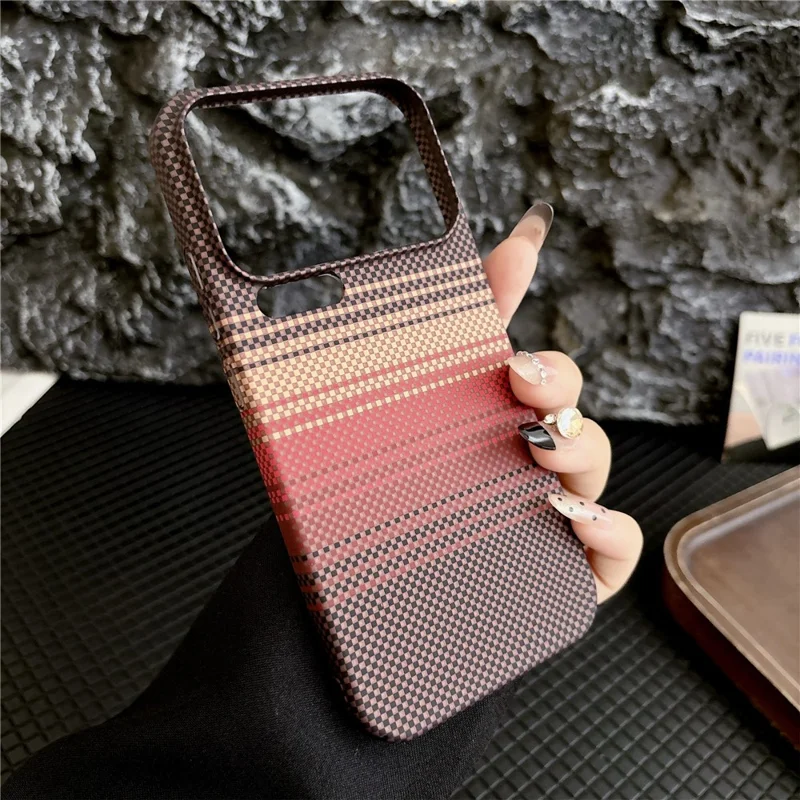 For Xiaomi 17 Pro Max Case Carbon Fiber Texture PC + TPU Phone Cover Magnetic Case - Sunset