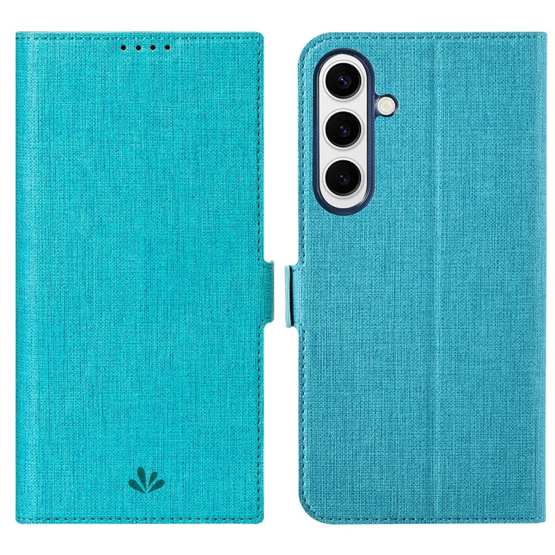 Série VILI DMK pour étui de téléphone portable Samsung Galaxy S25+ Portefeuille en cuir Housse de protection - Bleu