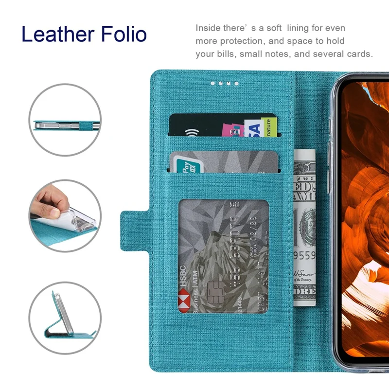 Série VILI DMK pour étui de téléphone portable Samsung Galaxy S25+ Portefeuille en cuir Housse de protection - Bleu