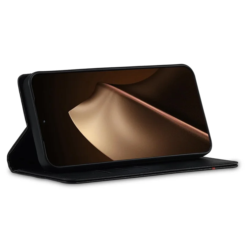 LC.IMEEKE til Xiaomi 15T Pro tegnebogstilfælde med kulfiberstruktur, lædertilfælde - vandret stribet