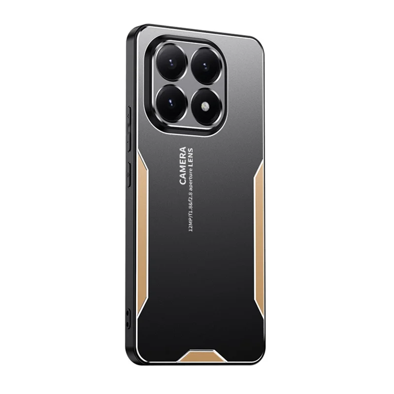 For Xiaomi 15T Phone Case Aluminium Alloy TPU PC Back Cover - Gold